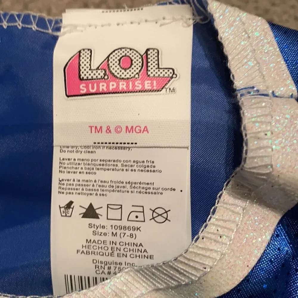 Kids LOL Surprise Costume Size M (7-8) NWOT